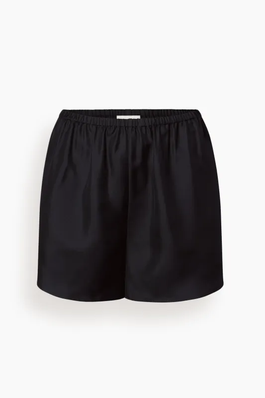 Cabo Elastic Waist Short in Black made by Loulou De Saison