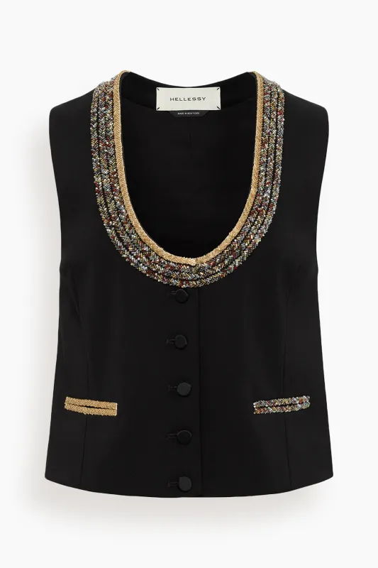 Wes Vest in Black made by Hampden Clothing