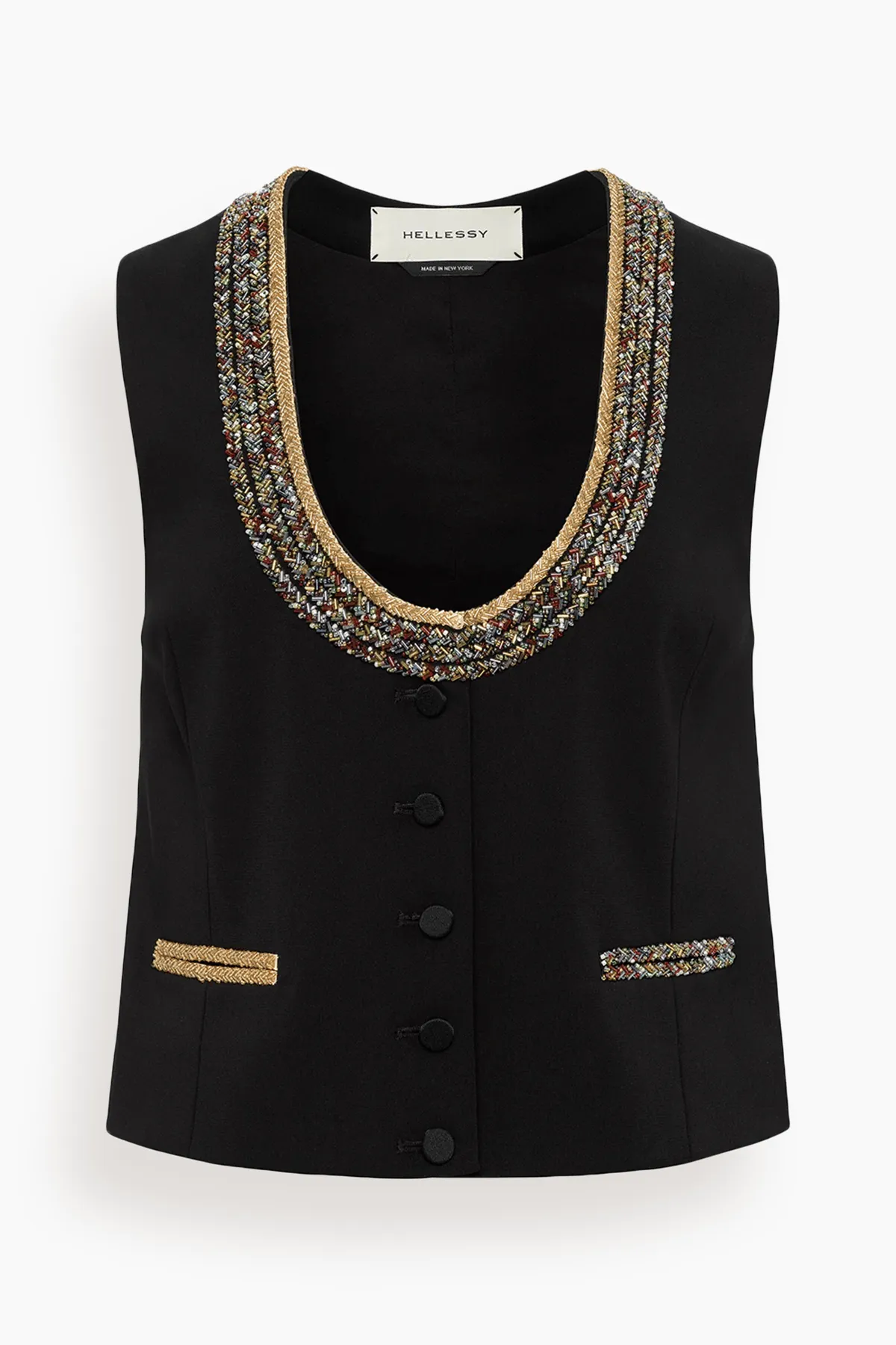 Wes Vest in Black sold by Hampden Clothing
