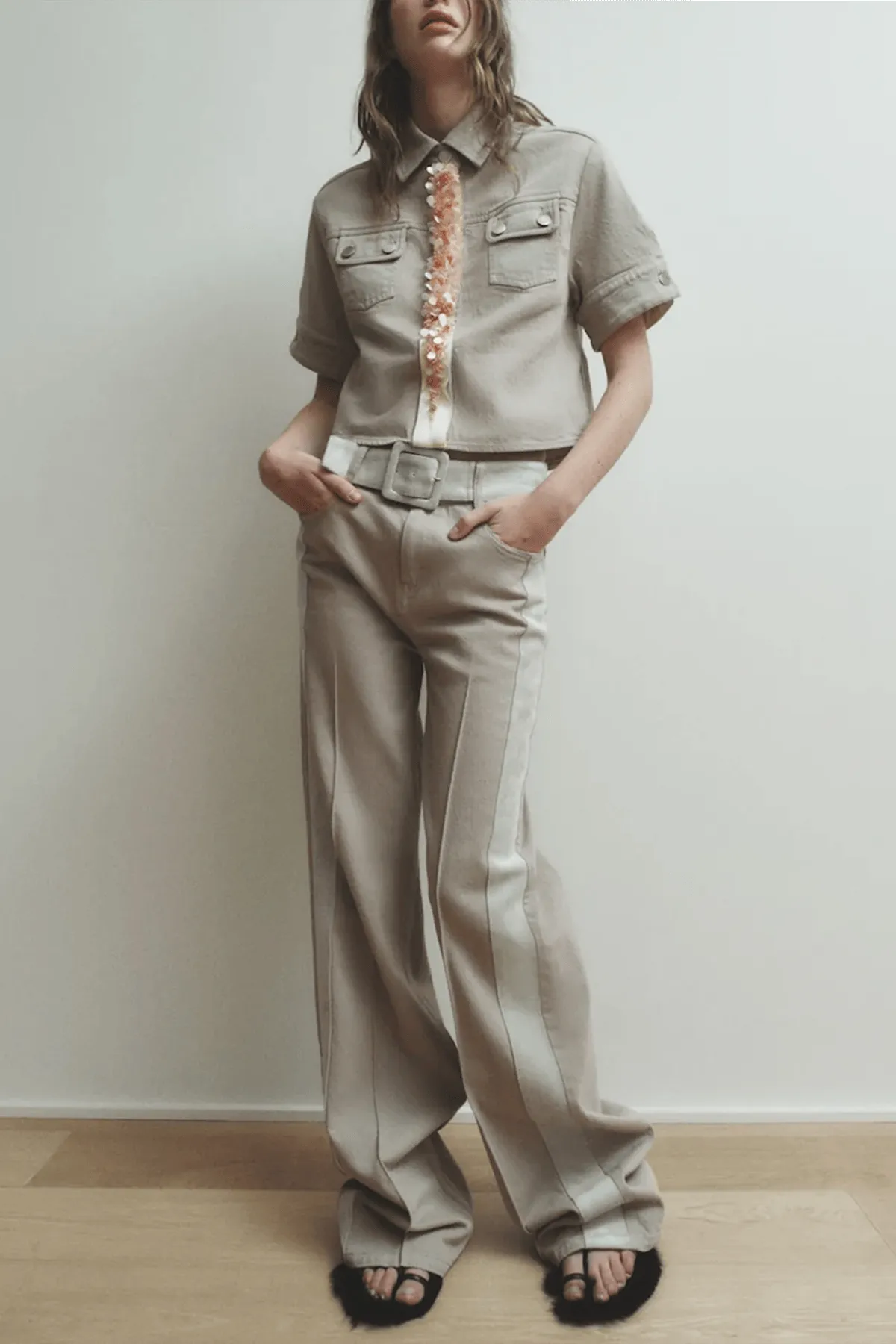 Walter Jeans in Beige Wash/Beige sold by Hampden Clothing product image thumbnail 2