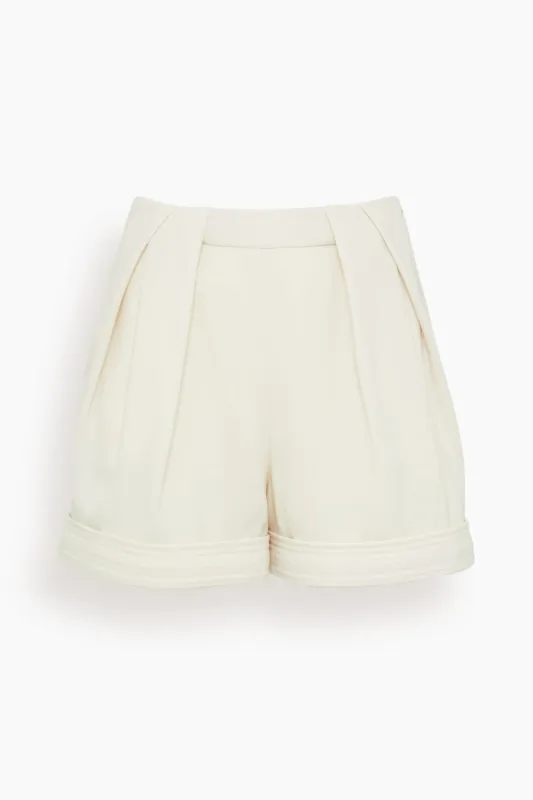 Pleated Shorts in Cream made by Lanvin