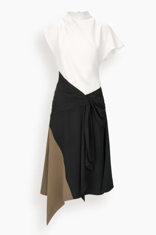 Davina Dress in Black Multi made by STAUD