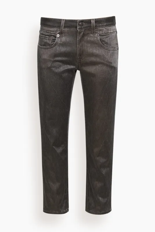 Boy Straight Jeans in Char Brown Stretch made by R13