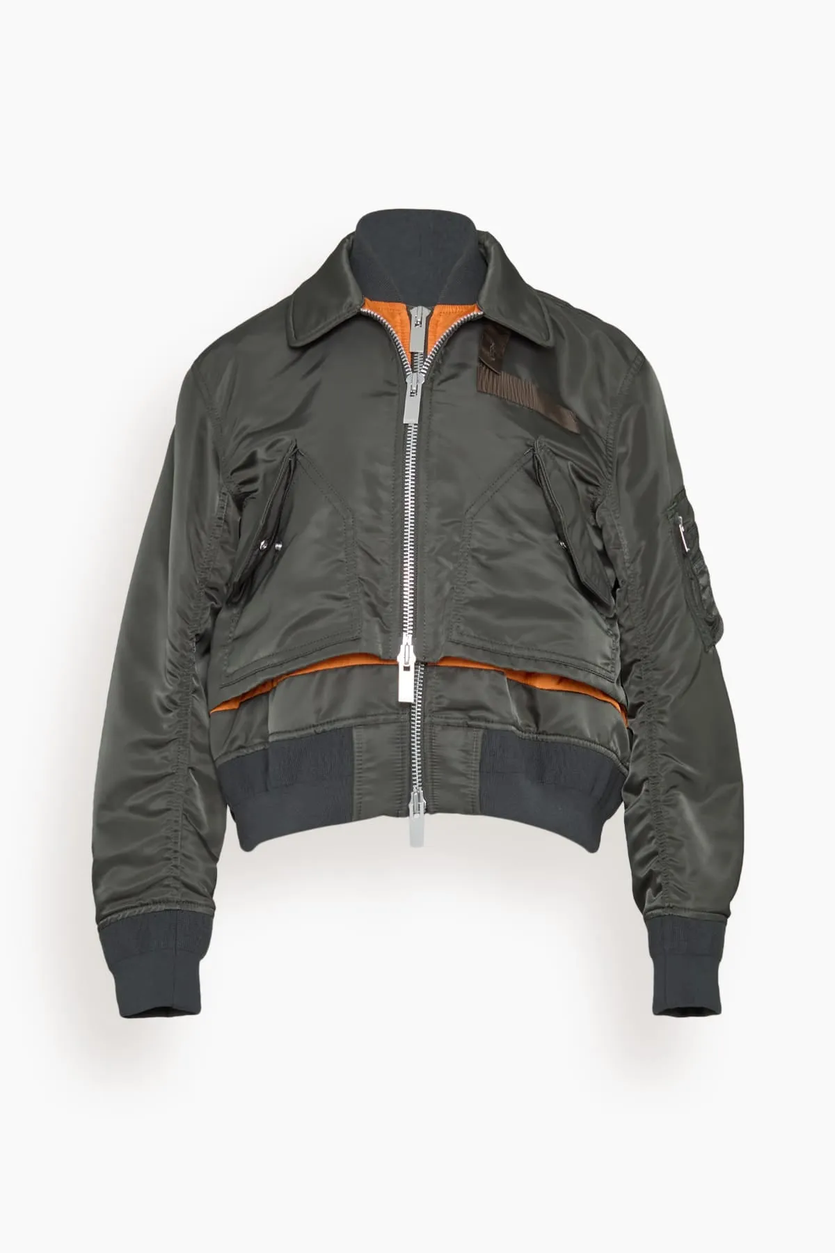 Nylon Twill Blouson in Dark Khaki sold by Hampden Clothing