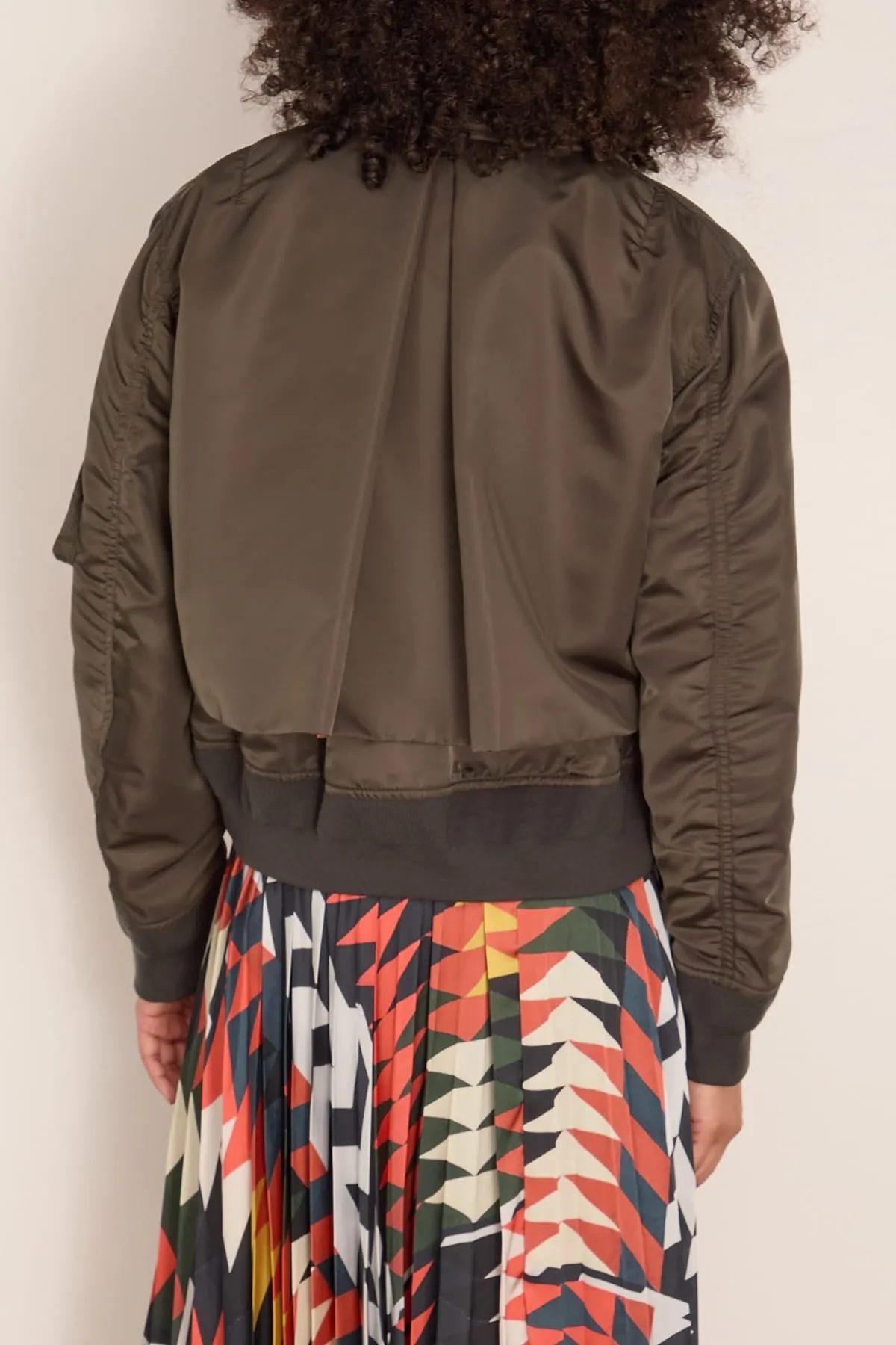 Nylon Twill Blouson in Dark Khaki sold by Hampden Clothing product image thumbnail 4