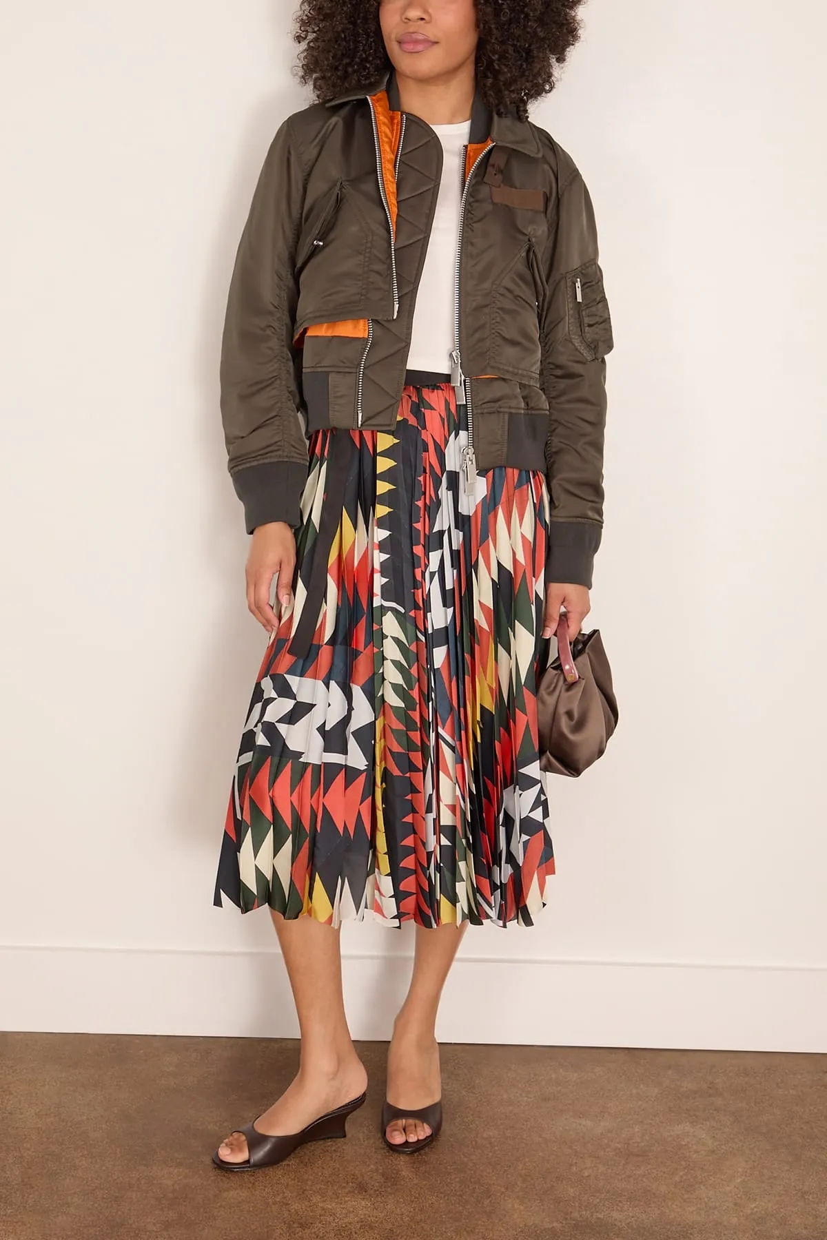 Nylon Twill Blouson in Dark Khaki sold by Hampden Clothing product image thumbnail 2