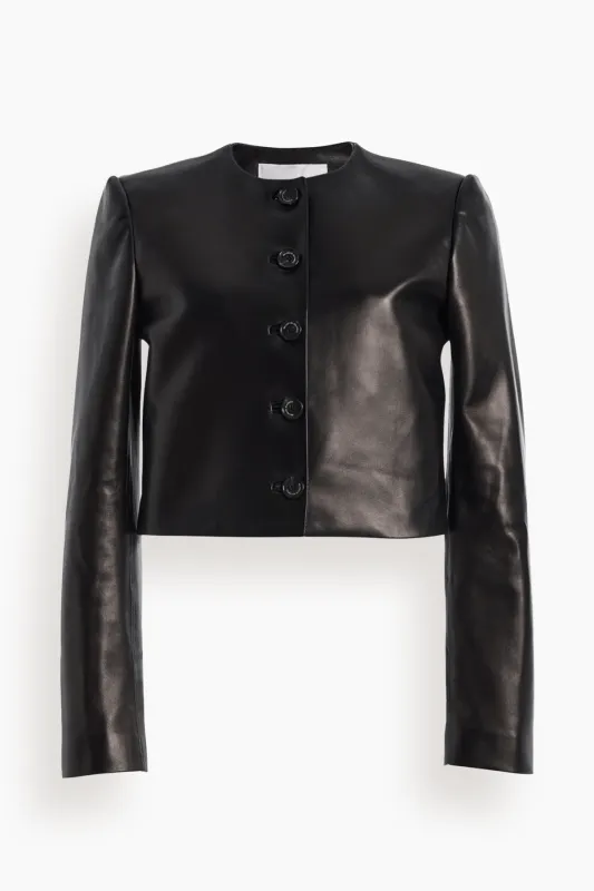 The Ryder Box Jacket in Black made by Brandon Maxwell