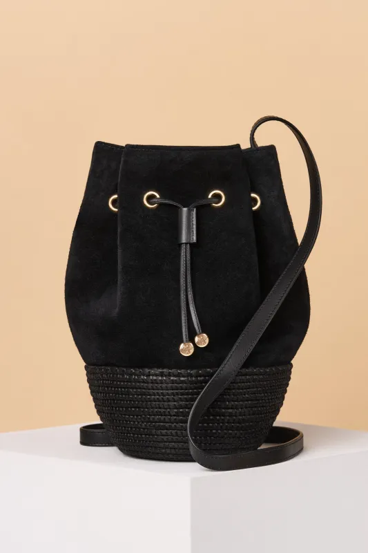 Bucket Bag / Black Suede sold by Cesta Collective