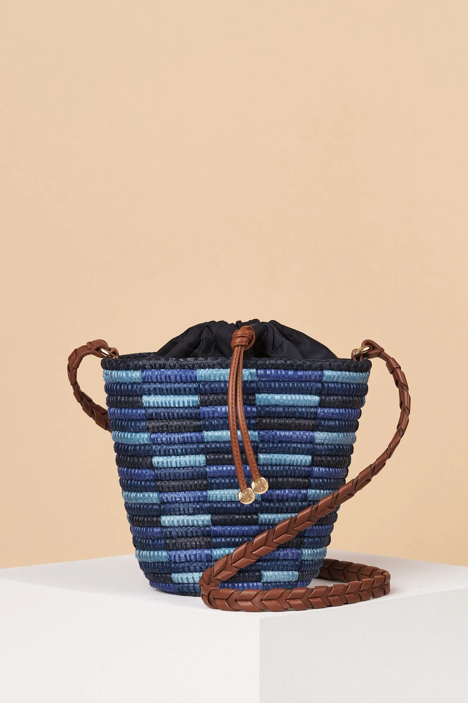 Mini Fan Bag / Denim Check sold by Cesta Collective