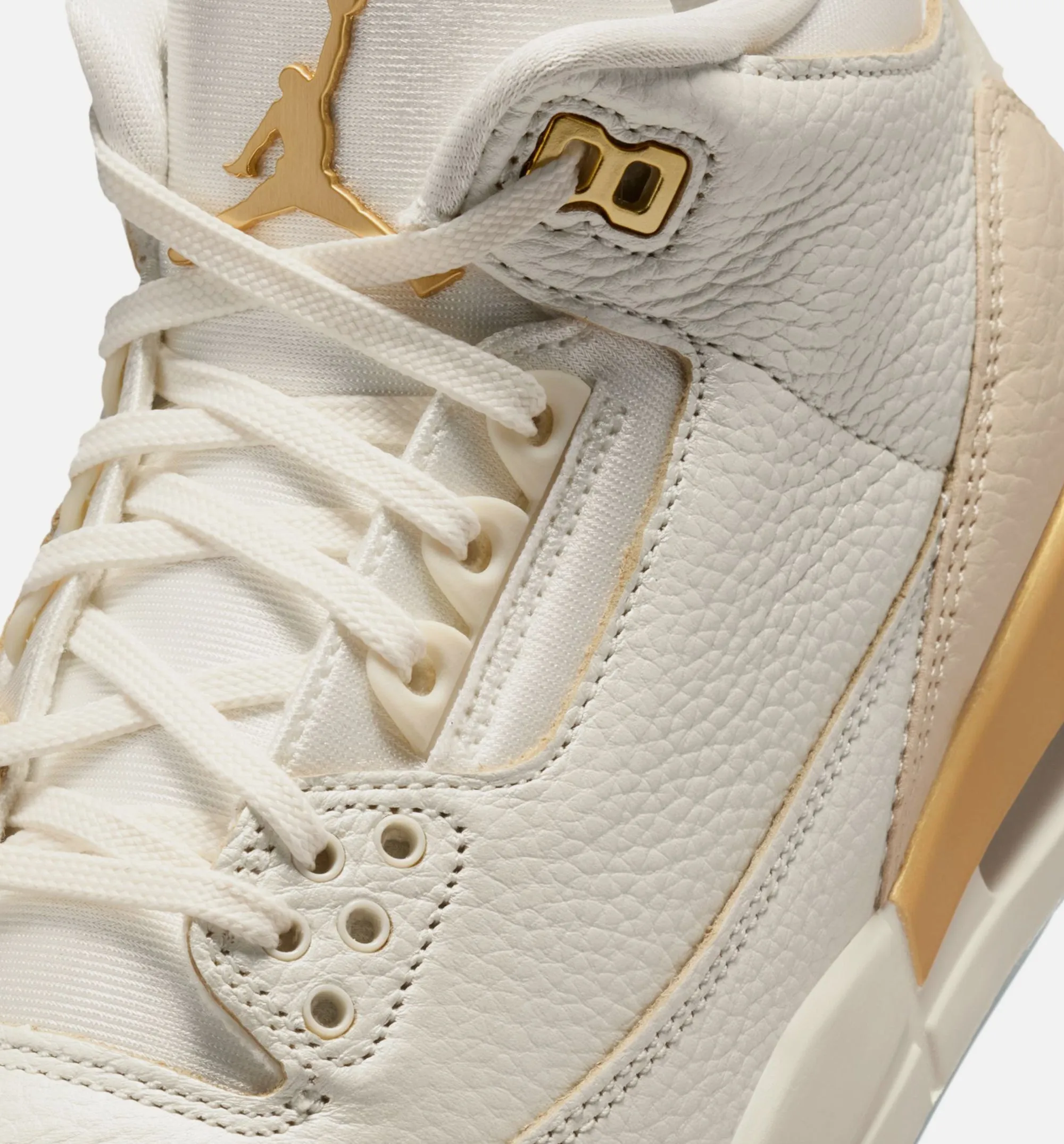 Air Jordan 3 Retro Sail and Pale Ivory Womens Lifestyle Shoe - Sail/Team Gold/Pale Ivory/Metallic Gold/Ice sold by Nice Kicks Retail product image thumbnail 3