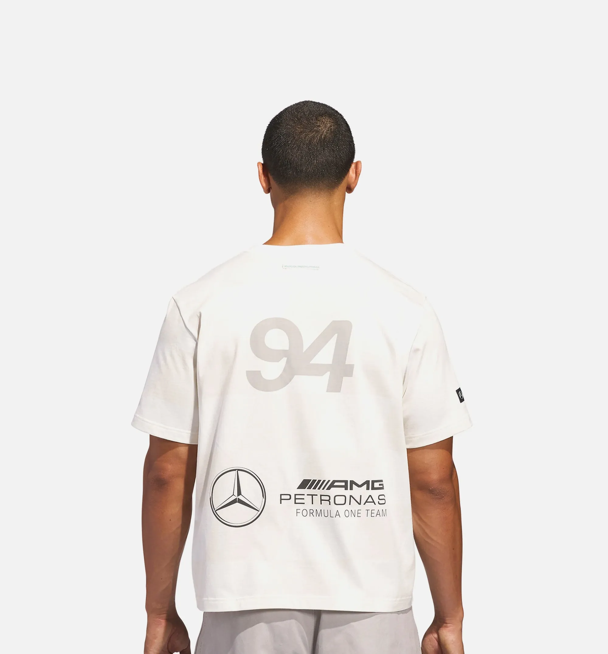 Bad Bunny x Mercedes AMG Petronas F1 Mens Short Sleeve Shirt - White sold by Nice Kicks Retail product image thumbnail 2