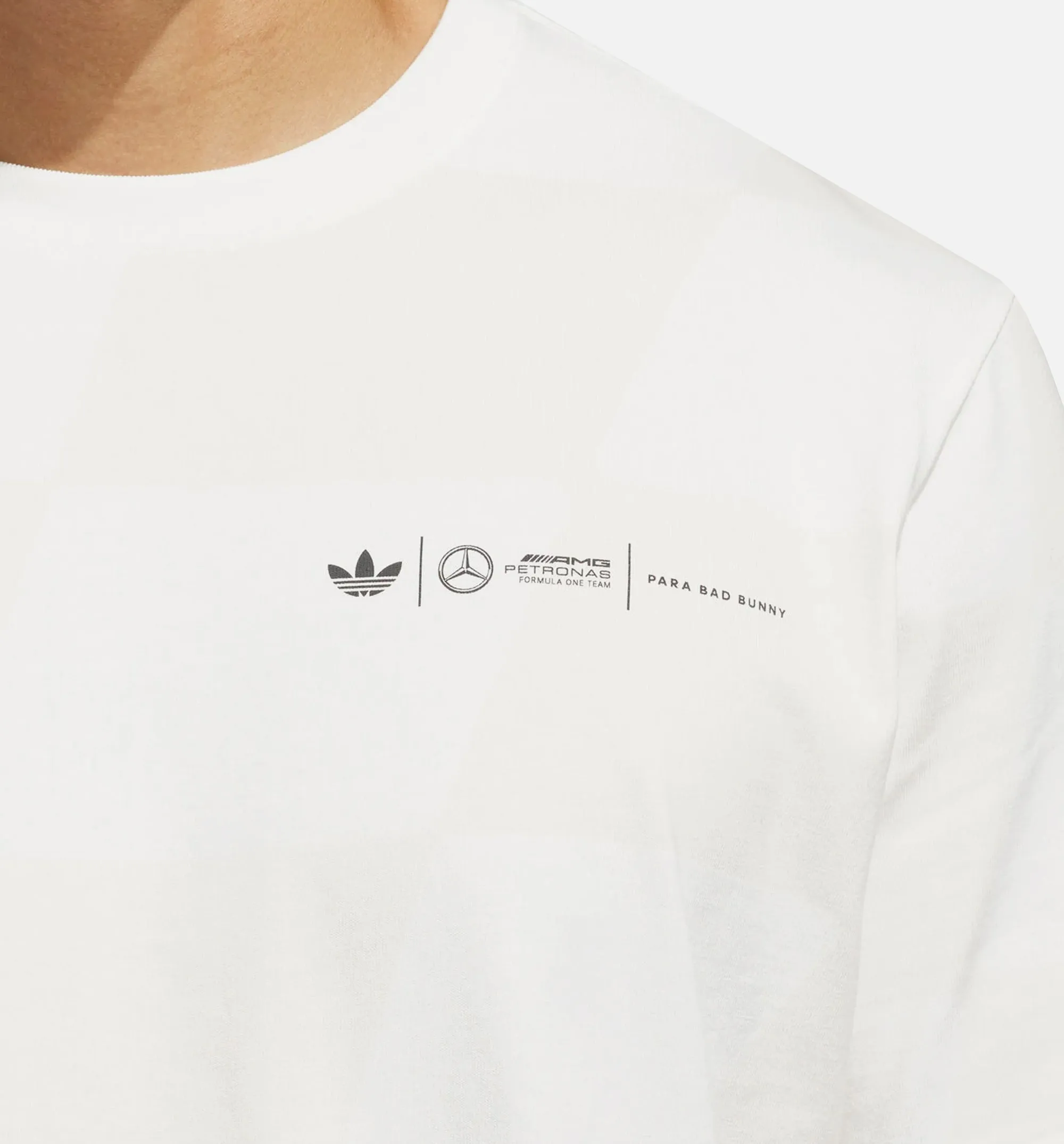 Bad Bunny x Mercedes AMG Petronas F1 Mens Short Sleeve Shirt - White sold by Nice Kicks Retail product image thumbnail 3