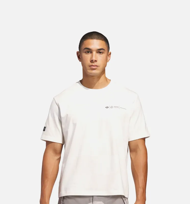 Bad Bunny x Mercedes AMG Petronas F1 Mens Short Sleeve Shirt - White made by Adidas