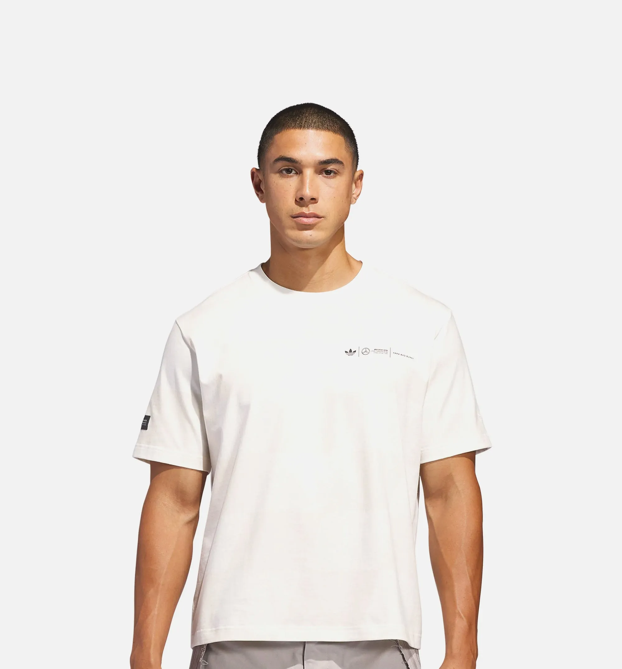 Bad Bunny x Mercedes AMG Petronas F1 Mens Short Sleeve Shirt - White sold by Nice Kicks Retail