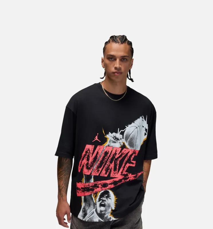 Reissue Oversized Graphic Mens Short Sleeve Shirt - Black/Infrared 23 sold by Nice Kicks Retail