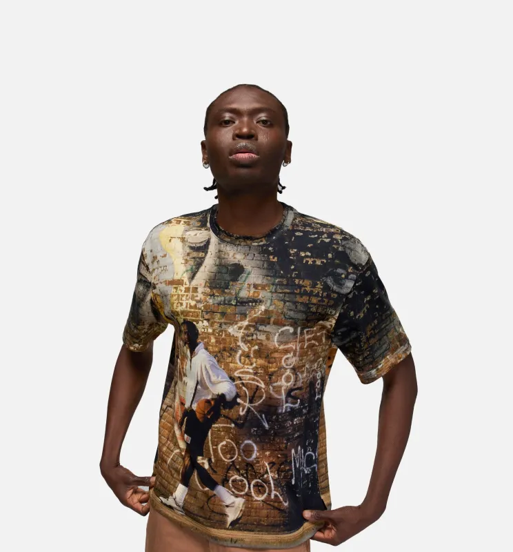 85 Graphic Mens Short Sleeve Shirt - Off Noir/Sail made by Jordan