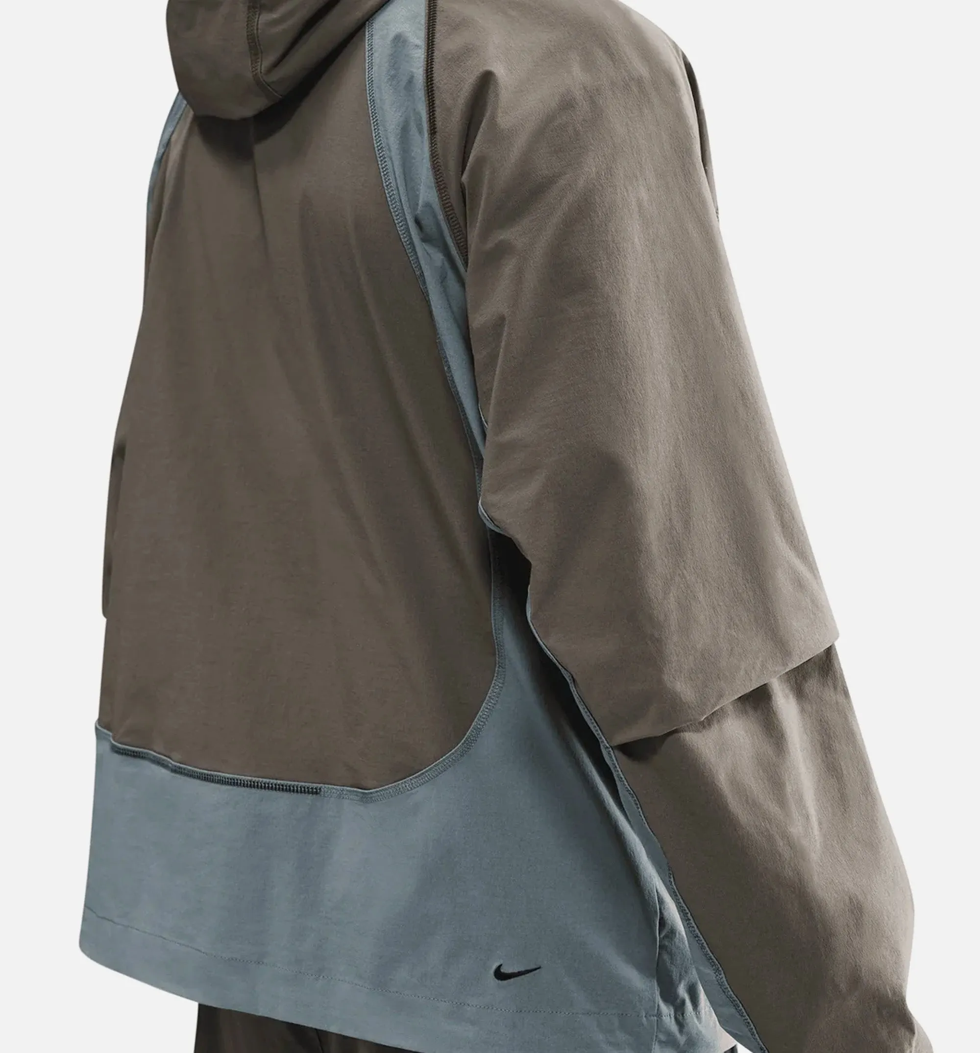 Tech Dri Fit Woven Color Block Windrunner Loose Mens Jacket - Cave Stone/Cool Grey/Black sold by Nice Kicks Retail product image thumbnail 2