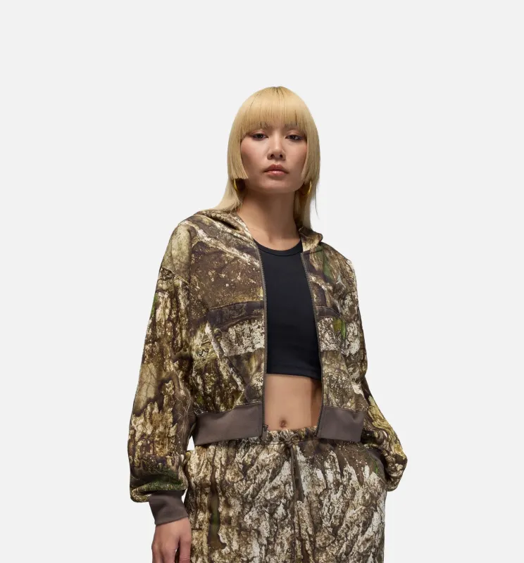 Brooklyn Fleece Realtree Mod Crop Full-Zip Womens Hoodie - Sail/Sail sold by Nice Kicks Retail
