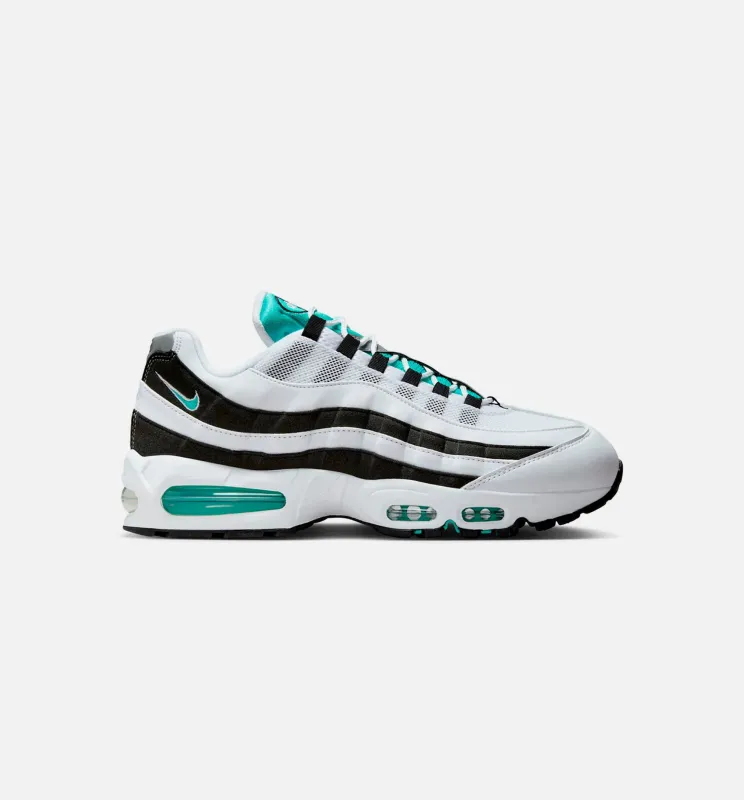 Air Max 95 OG Big Bubble Black Border Mens Lifestyle Shoe - White/Hyper Jade/Black/Metallic Silver sold by Nice Kicks Retail