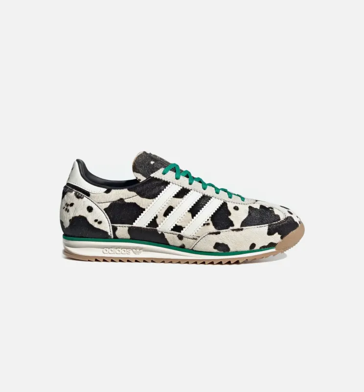 SL72 OG Cow Print Womens Lifesyle Shoe - Core Black/Off White/Court Green made by Adidas