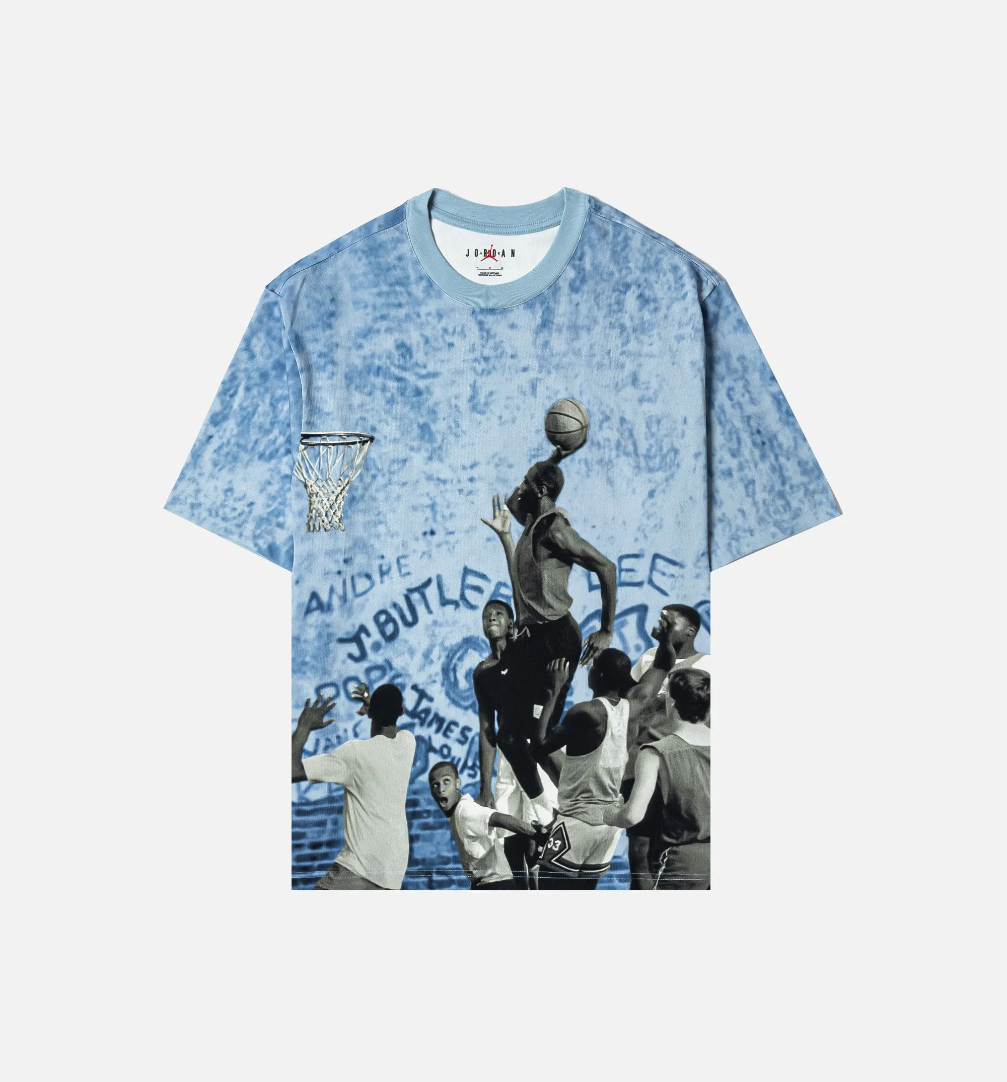 AJ 85 Graphic Mens Short Sleeve Shirt - Blue/Black sold by Nice Kicks Retail