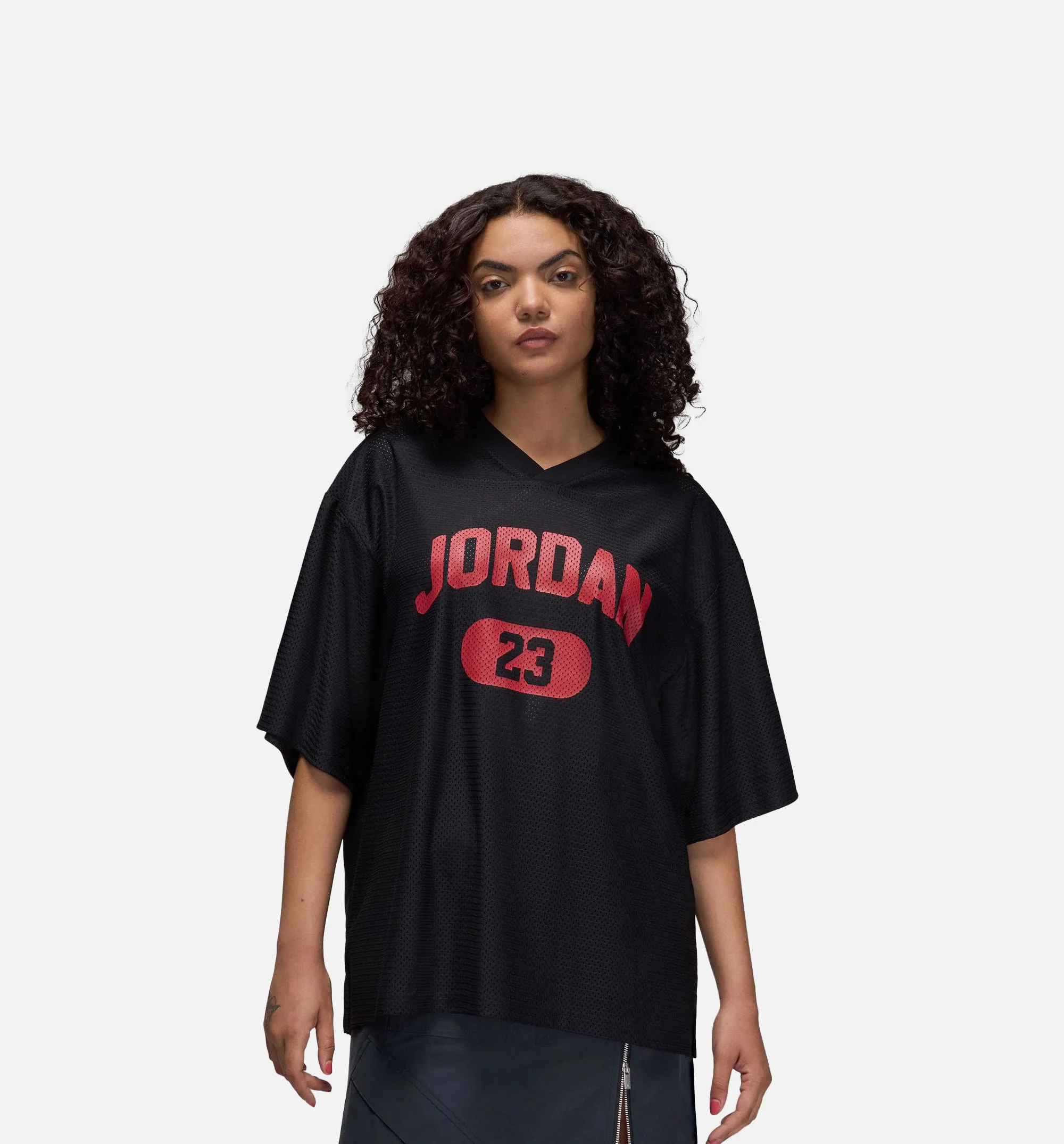 Brooklyn 23 Mesh Womens Jersey - Black/Gym Red sold by Nice Kicks Retail