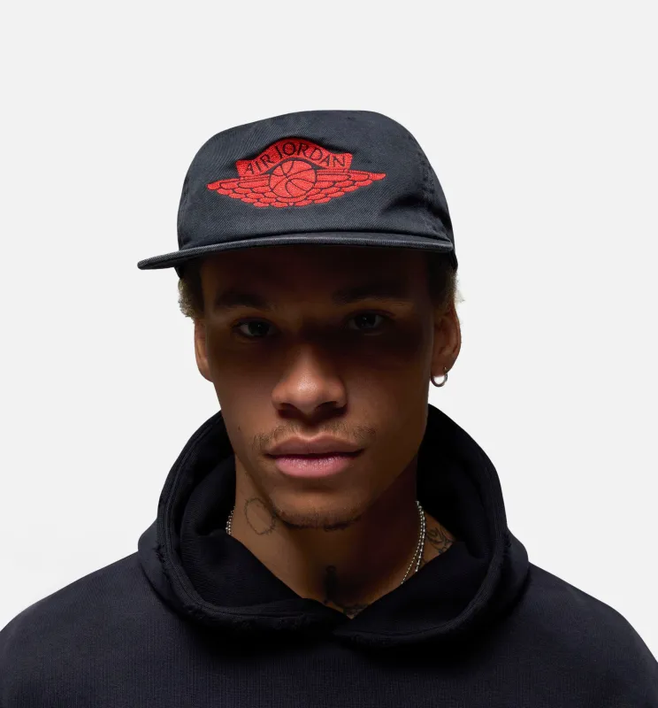 Rare Air Unstructured Washed Cap Mens Hat - Black/Red made by Jordan