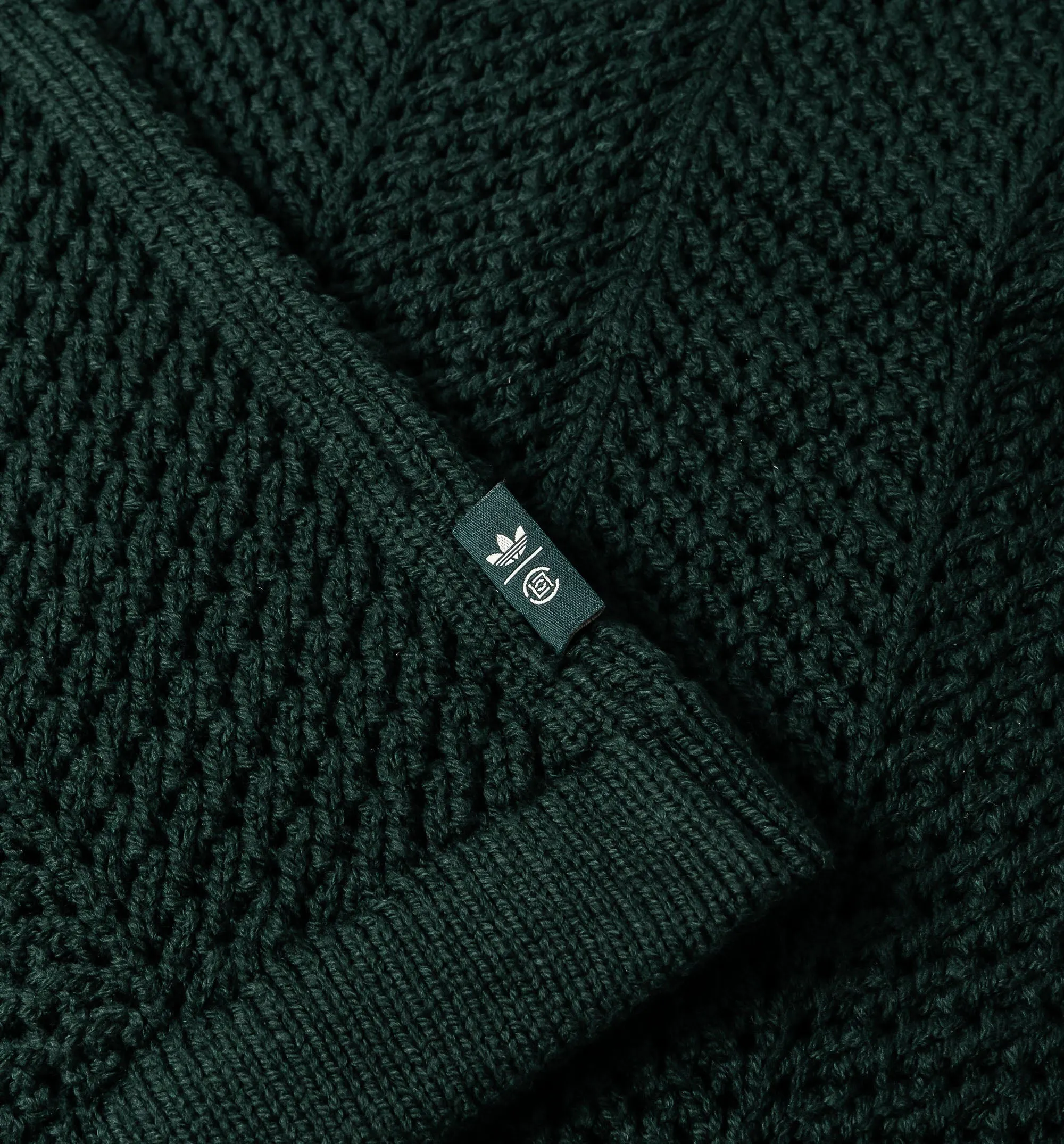 Clot x Adidas Knit Polo Mens Short Sleeve Shirt - Green Night sold by Nice Kicks Retail product image thumbnail 4