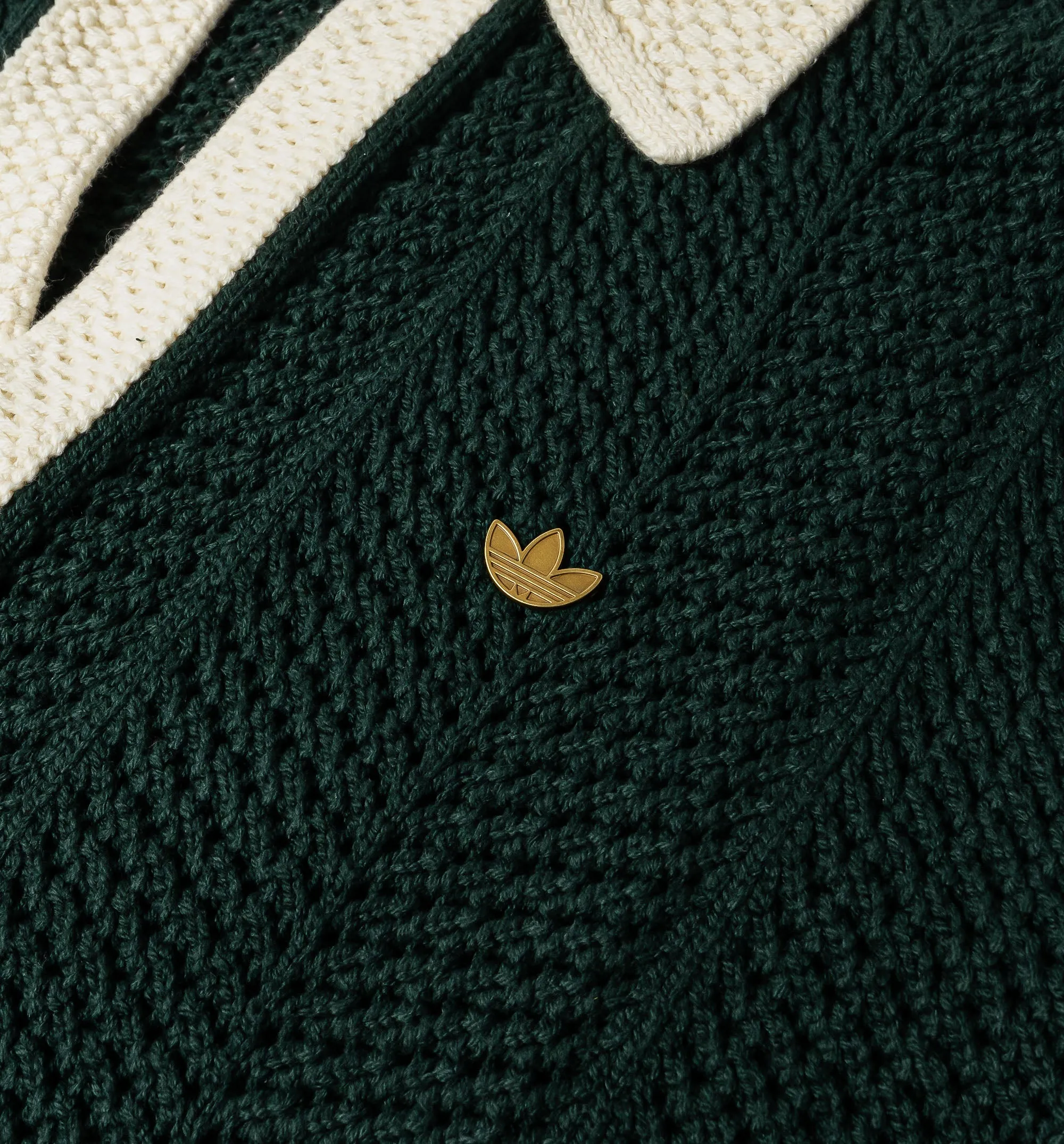 Clot x Adidas Knit Polo Mens Short Sleeve Shirt - Green Night sold by Nice Kicks Retail product image thumbnail 3