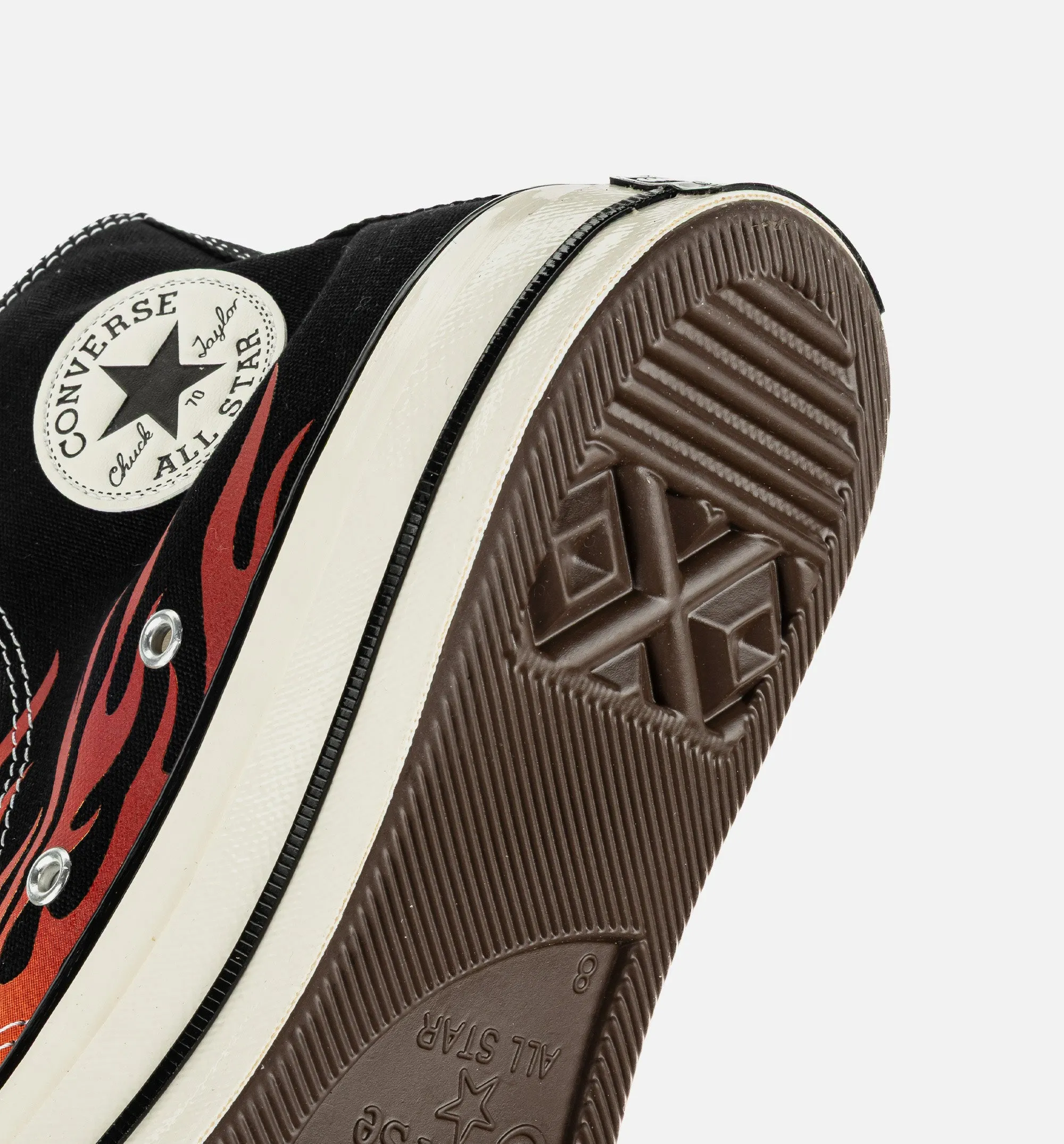 Chuck 70 High Top Fire Mens Lifestyle Shoe - Black/Red/Yellow sold by Nice Kicks Retail product image thumbnail 4