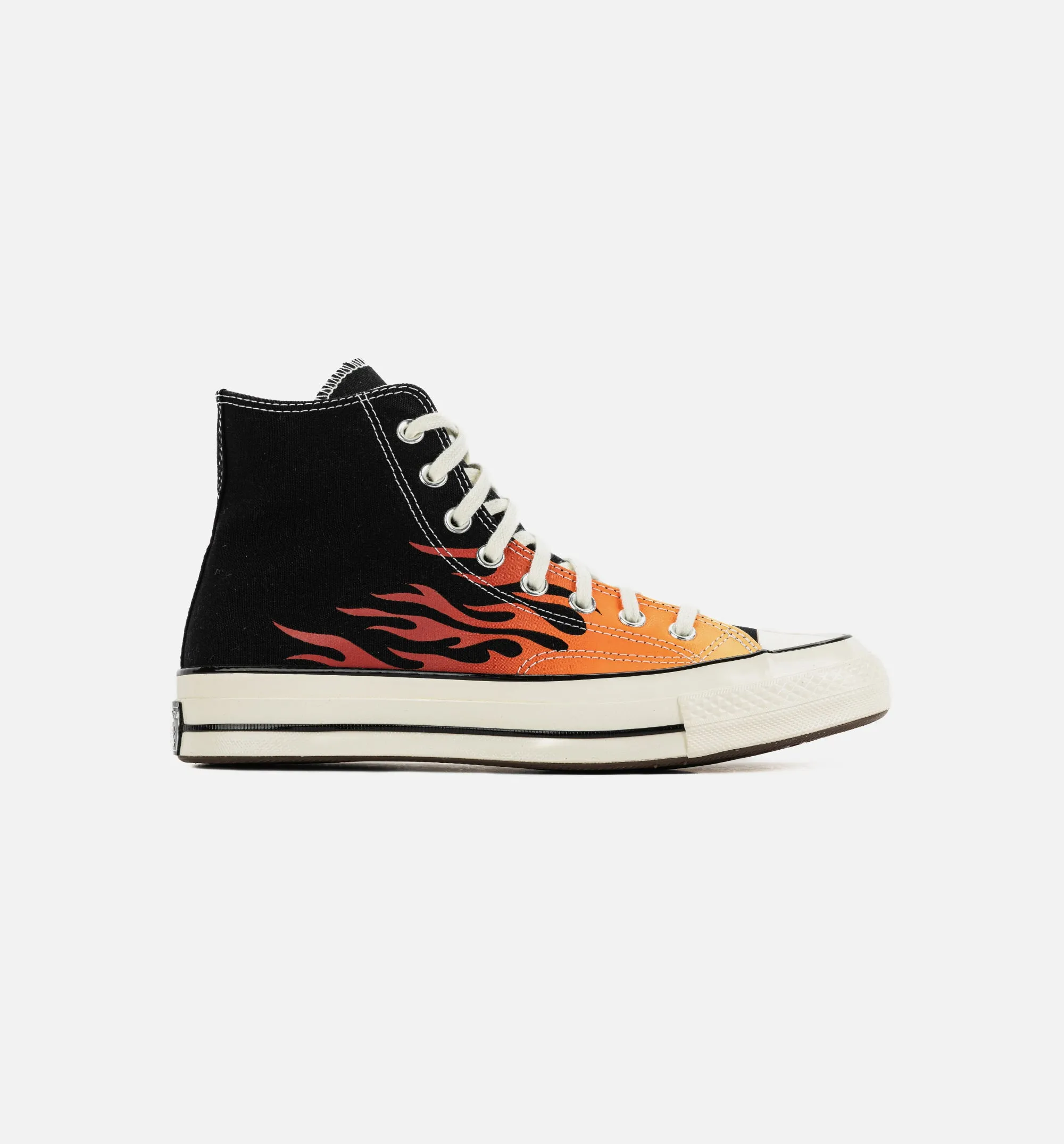 Chuck 70 High Top Fire Mens Lifestyle Shoe - Black/Red/Yellow sold by Nice Kicks Retail