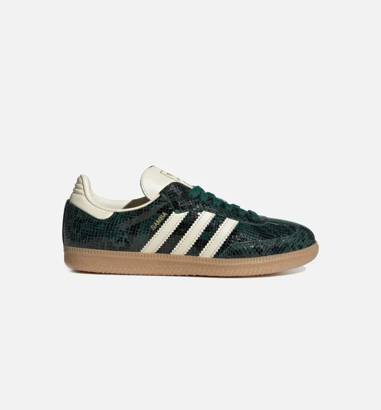 Samba OG Snakeskin Womens Lifestyle Shoe - Cream White/Cream White/Collegiate Green sold by Nice Kicks Retail