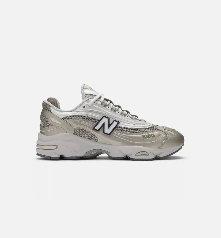 1000 Mens Lifestyle Shoe - Arid Stone/Light Silver Metallic/Dark Alpine Green made by New Balance