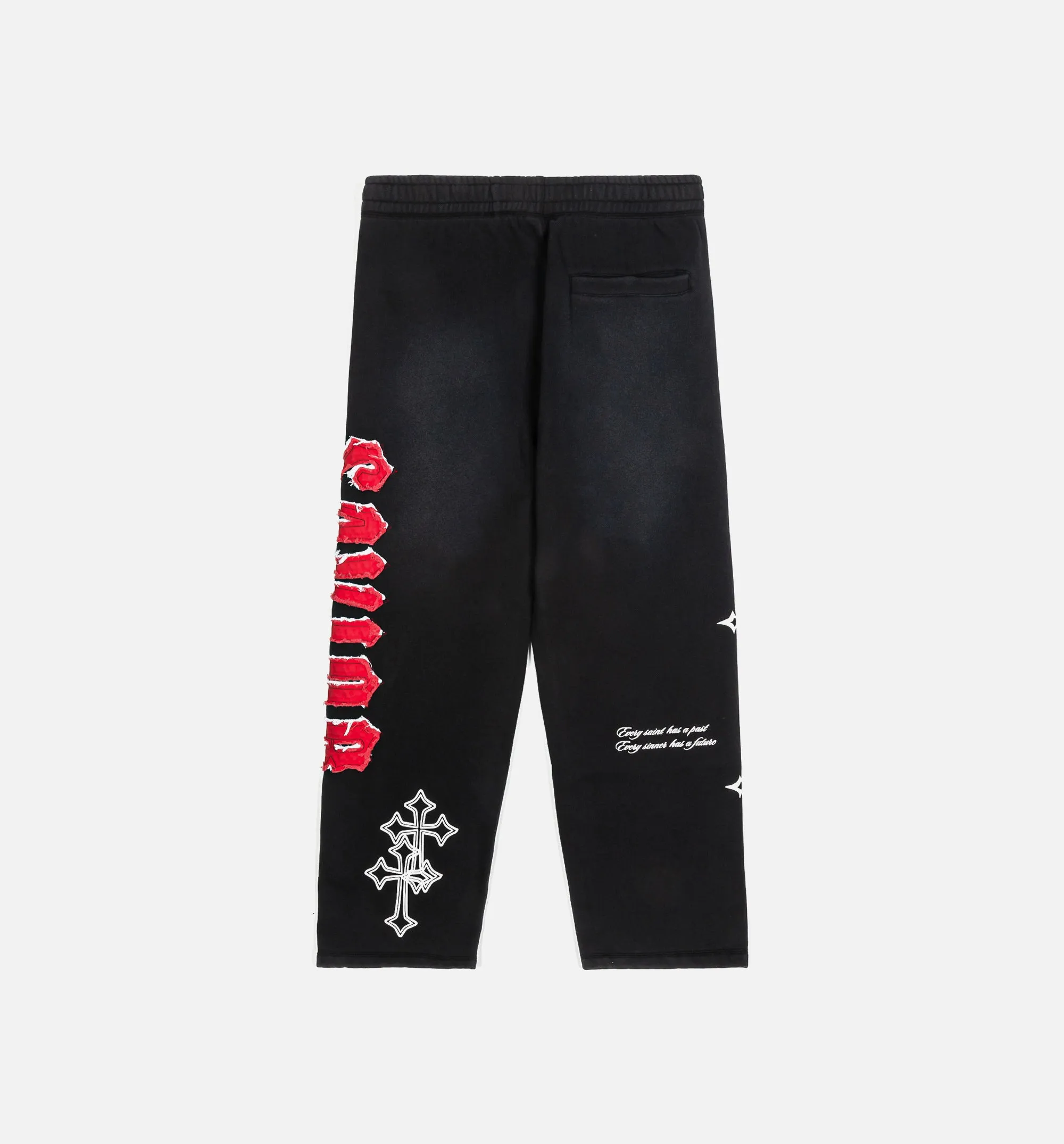 The Savior Straight Fleece Jogger Mens Pant - Black/Red sold by Nice Kicks Retail product image thumbnail 2