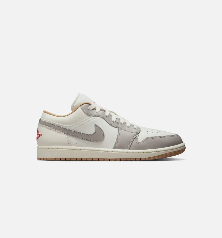 Air Jordan 1 Low Mens Lifestyle Shoe - Sail/Fire Red/College Grey/Hemp sold by Nice Kicks Retail
