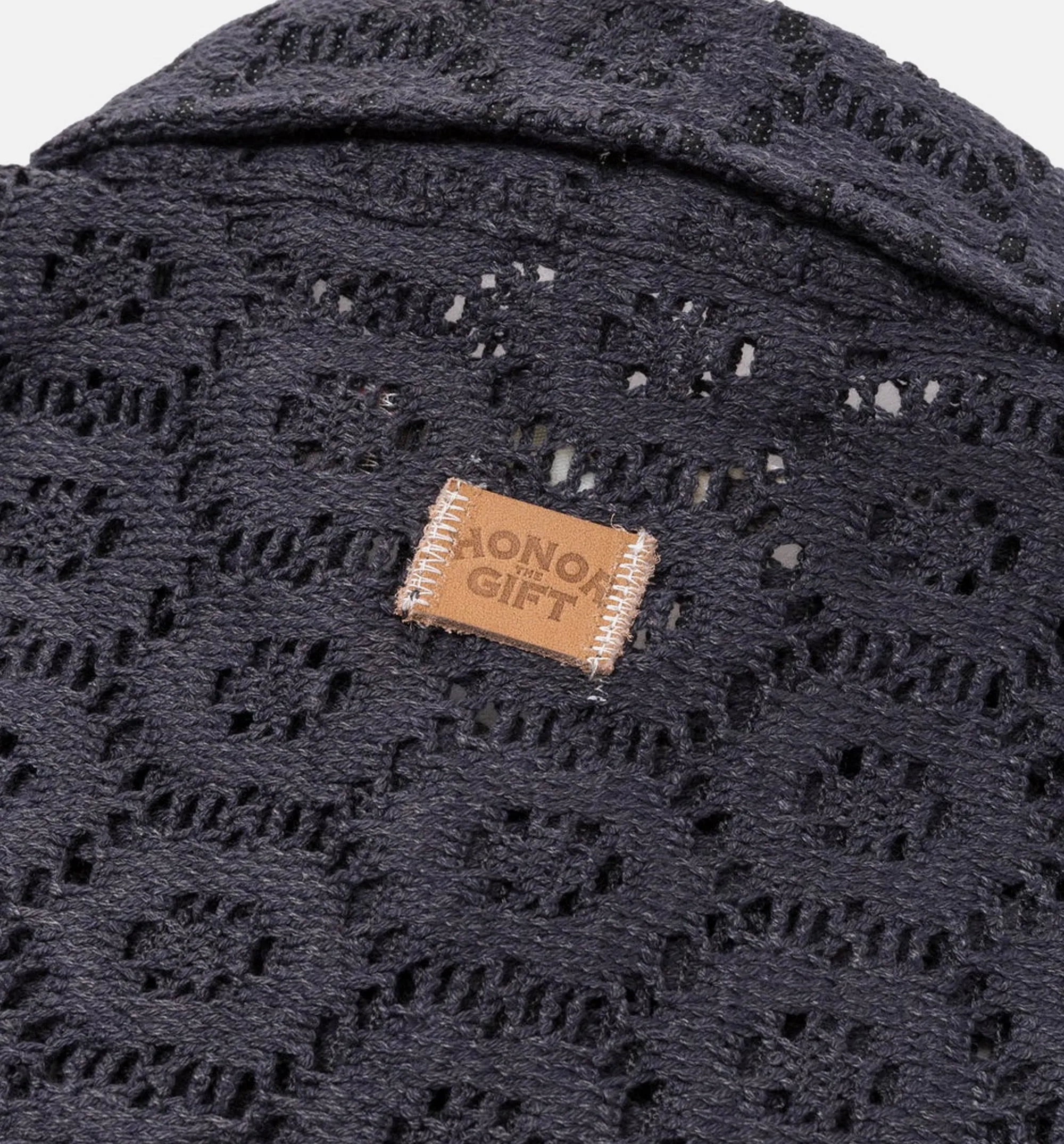 Crochet Button Up Mens Short Sleeve Shirt - Black sold by Nice Kicks Retail product image thumbnail 3