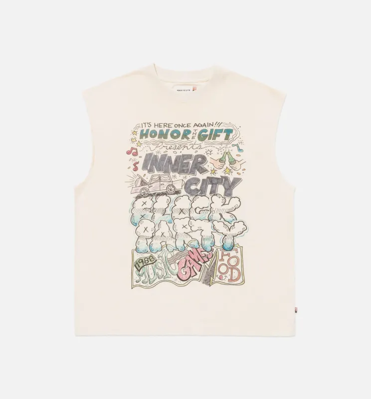 Block Party Cut Off Mens Short Sleeve Shirt - Bone made by Nice Kicks Retail