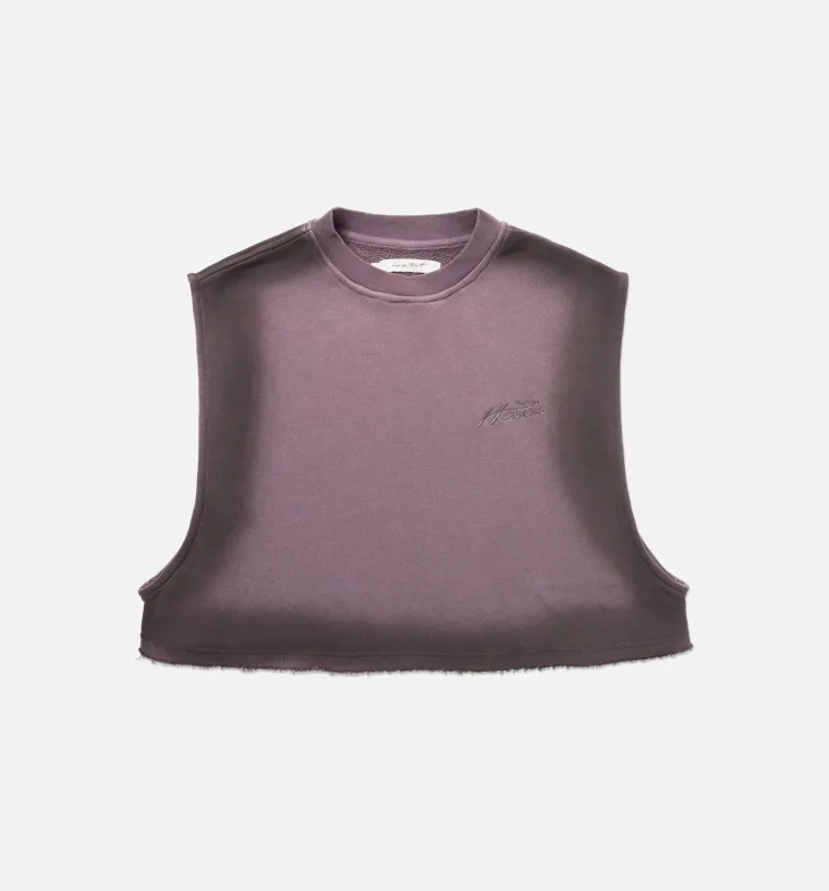 Cropped Spray Muscle Womens Tank Top - Black made by Nice Kicks Retail