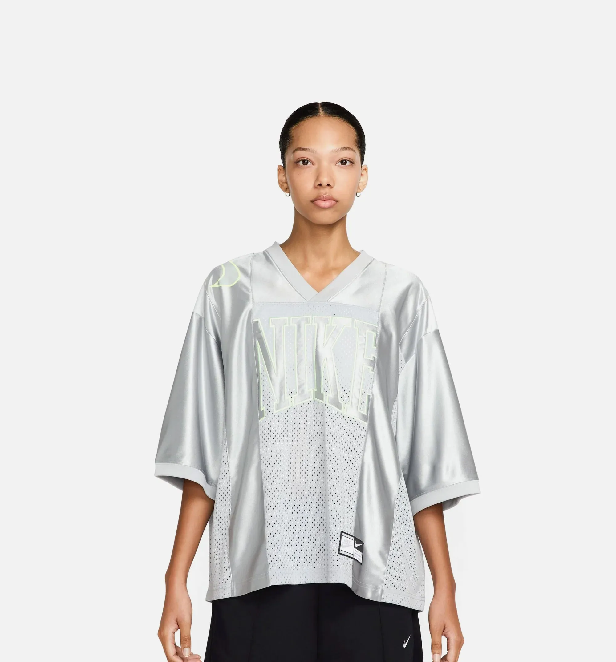 NSW Oversized Graphic Womens Jersey - Light Smoke Grey/Barely Volt sold by Nice Kicks Retail