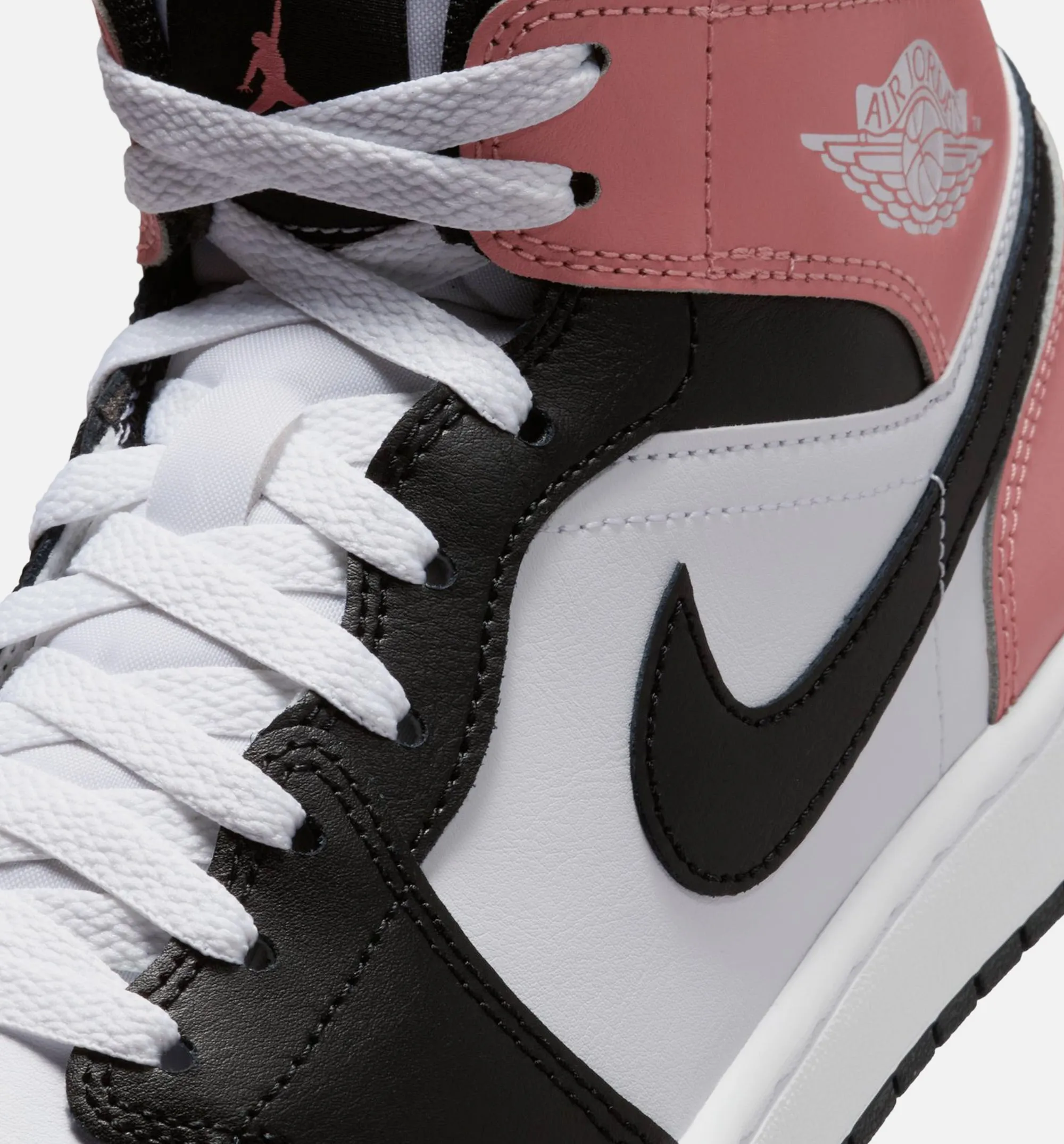 Air Jordan 1 Mid Mens Lifestyle Shoe - White/Rust Pink/Black sold by Nice Kicks Retail product image thumbnail 3