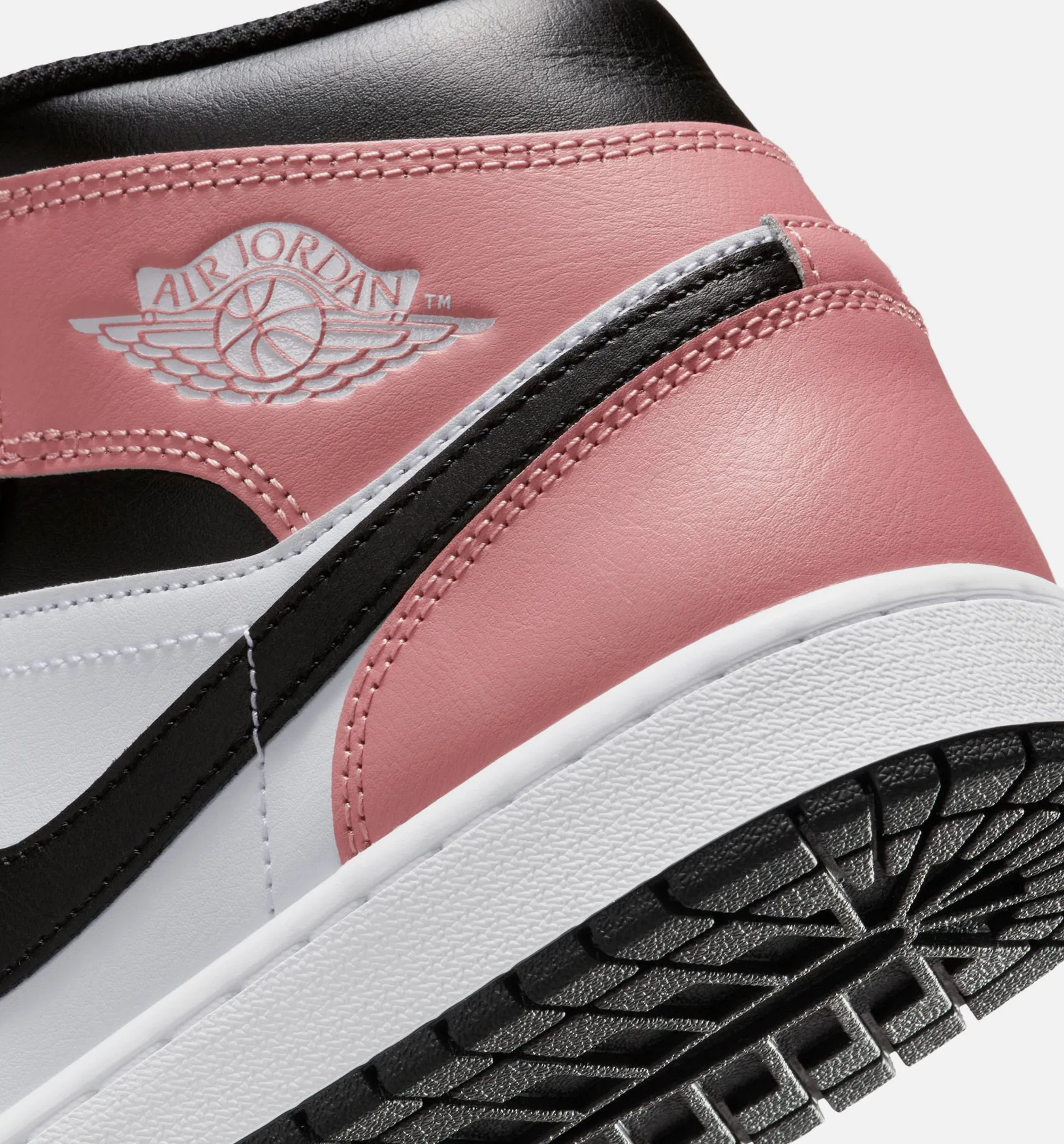 Air Jordan 1 Mid Mens Lifestyle Shoe - White/Rust Pink/Black sold by Nice Kicks Retail product image thumbnail 4