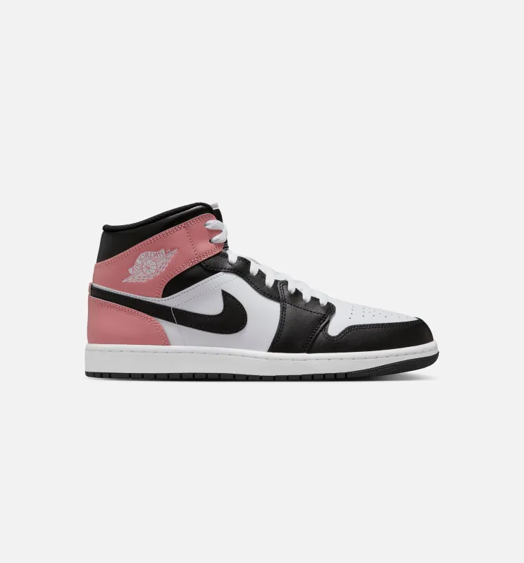 Air Jordan 1 Mid Mens Lifestyle Shoe - White/Rust Pink/Black sold by Nice Kicks Retail