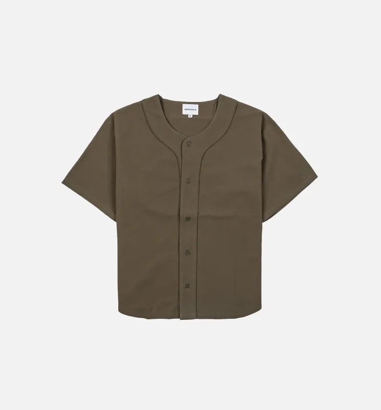 Field Day Baseball Mens Short Sleeve Shirt - Olive made by Nice Kicks Retail