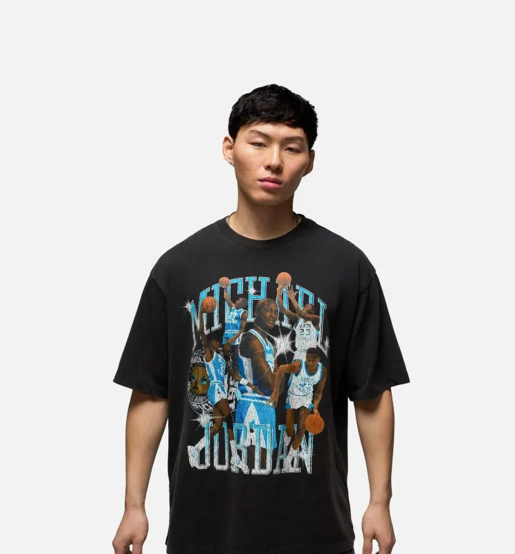 NSW Essentials Michael Mens Short Sleeve Shirt - Black/Dark Powder Blue made by Jordan