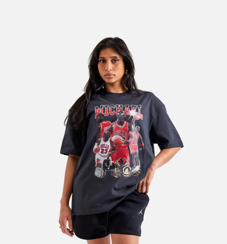 Oversized Graphic Tee Womens Short Sleeve Shirt - Black sold by Nice Kicks Retail