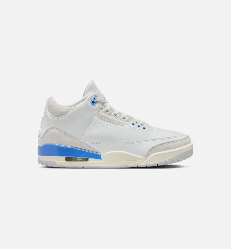 Air Jordan 3 Retro Lucky Shorts Mens Lifestyle Shoe - Summit White/Hydrogen Blue/Legend Blue made by Jordan