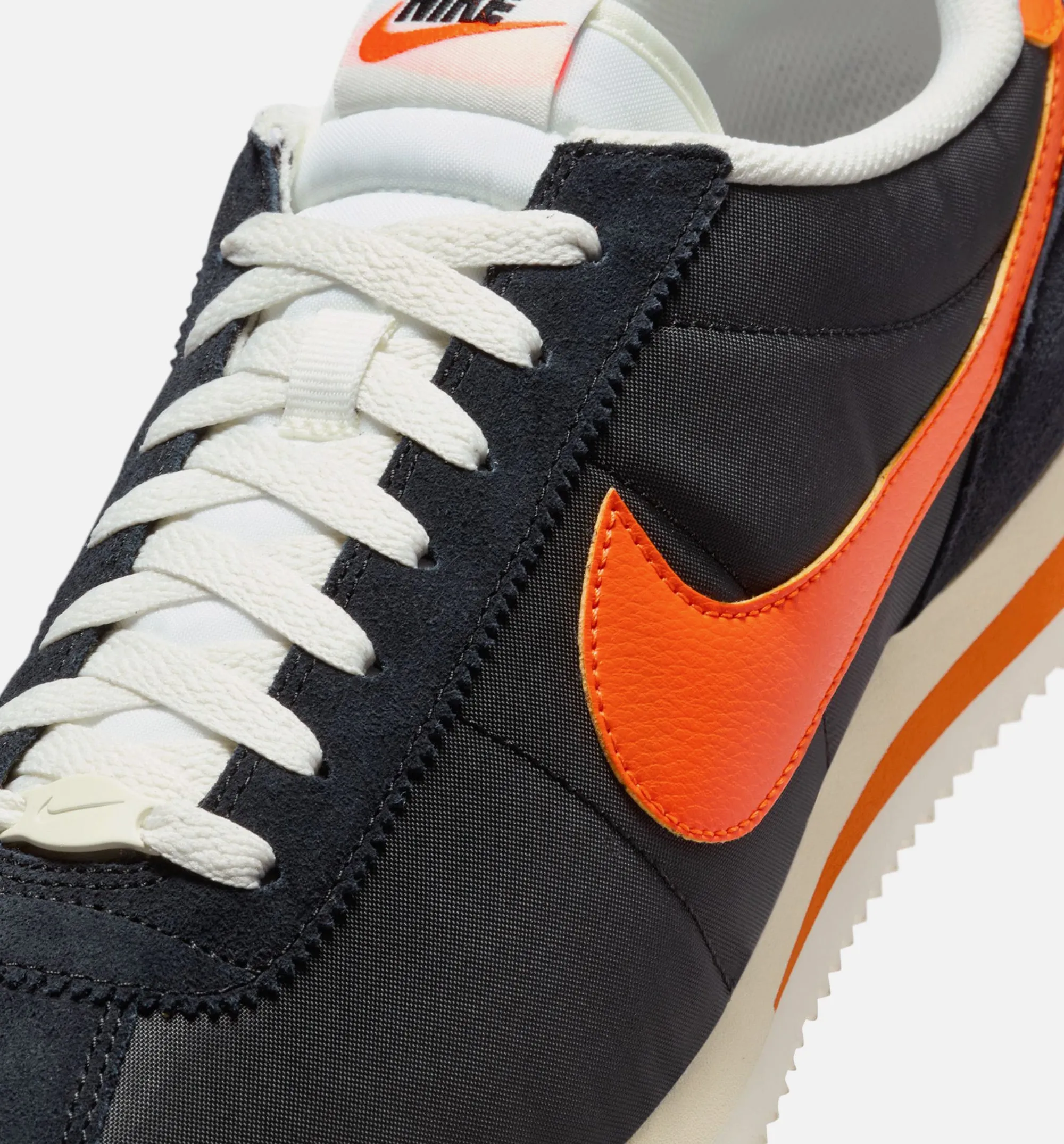 Cortez Textile Mens Lifestyle Shoe - Black/Safety Orange/Sail/Muslin sold by Nice Kicks Retail product image thumbnail 2