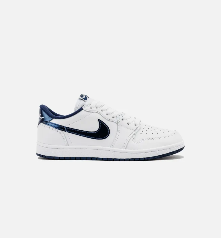 Air Jordan 1 Retro Low '85 Mens Lifestyle Shoe - Summit White/Navy/White made by Jordan