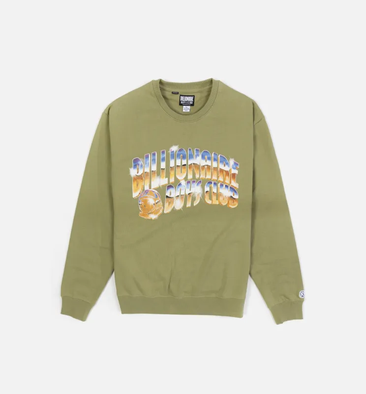 Chrome Graphic Oversized Mens Crewneck - Mosstone made by Billionaire Boys Club