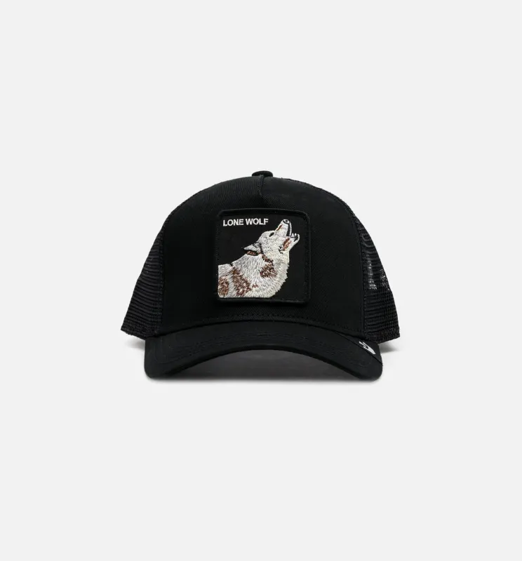 The Lone Wolf Trucker Mens Hat - Black sold by Nice Kicks Retail